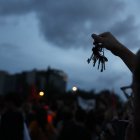 Imagen de una manifestación por la vivienda en España