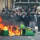 Protestas cerca de la Place de la Nation, en París
