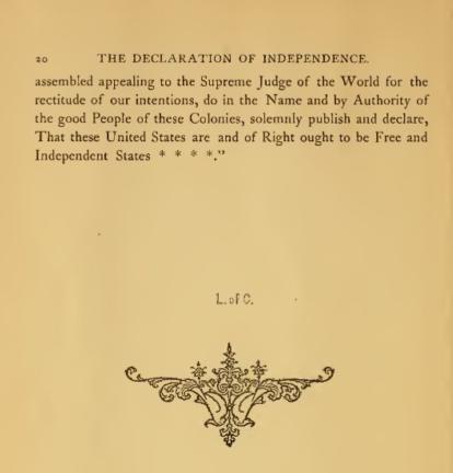 Último párrafo de la Declaración de Independencia