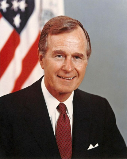 Retrato oficial de George Bush.