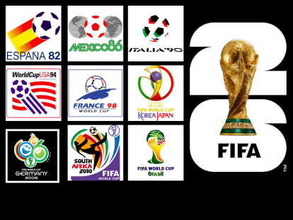 Logos de los Mundiales de Fútbol desde la edición celebrada en España en 1982.