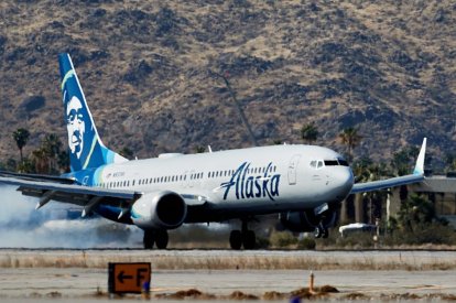 Un avion Boeing de Alaska Airlines.