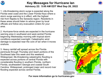 Advertencias centro nacional de huracanes