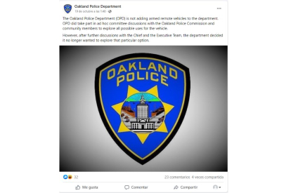 comunicado Oaklan terminator