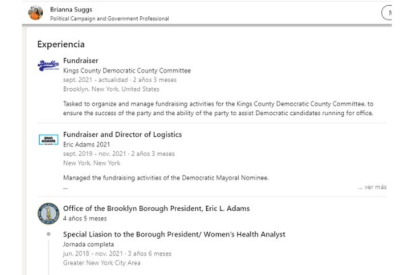 El FBI registra la casa Brianna Suggs, la principal recaudadora de fondos del alcalde de Nueva York Eric Adams