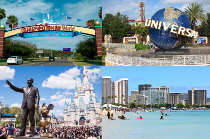 Orlando Florida: Walt Disney World, Universal Studios, Beach