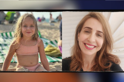 Amelia Aloni, 5 y su madre