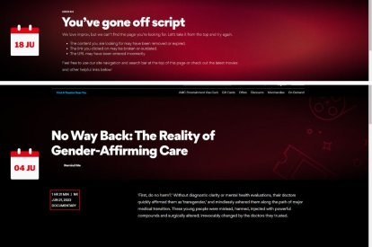 Screenshot cinema cancellation