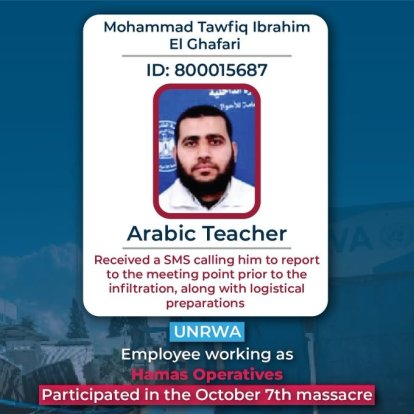 Mohammad El Ghafari. Hamás UNRWA 4