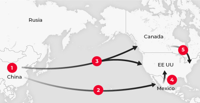 China es en gran medida responsable de la producción de los componentes químicos del opioide