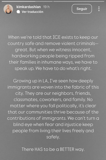 Kardashian's message.