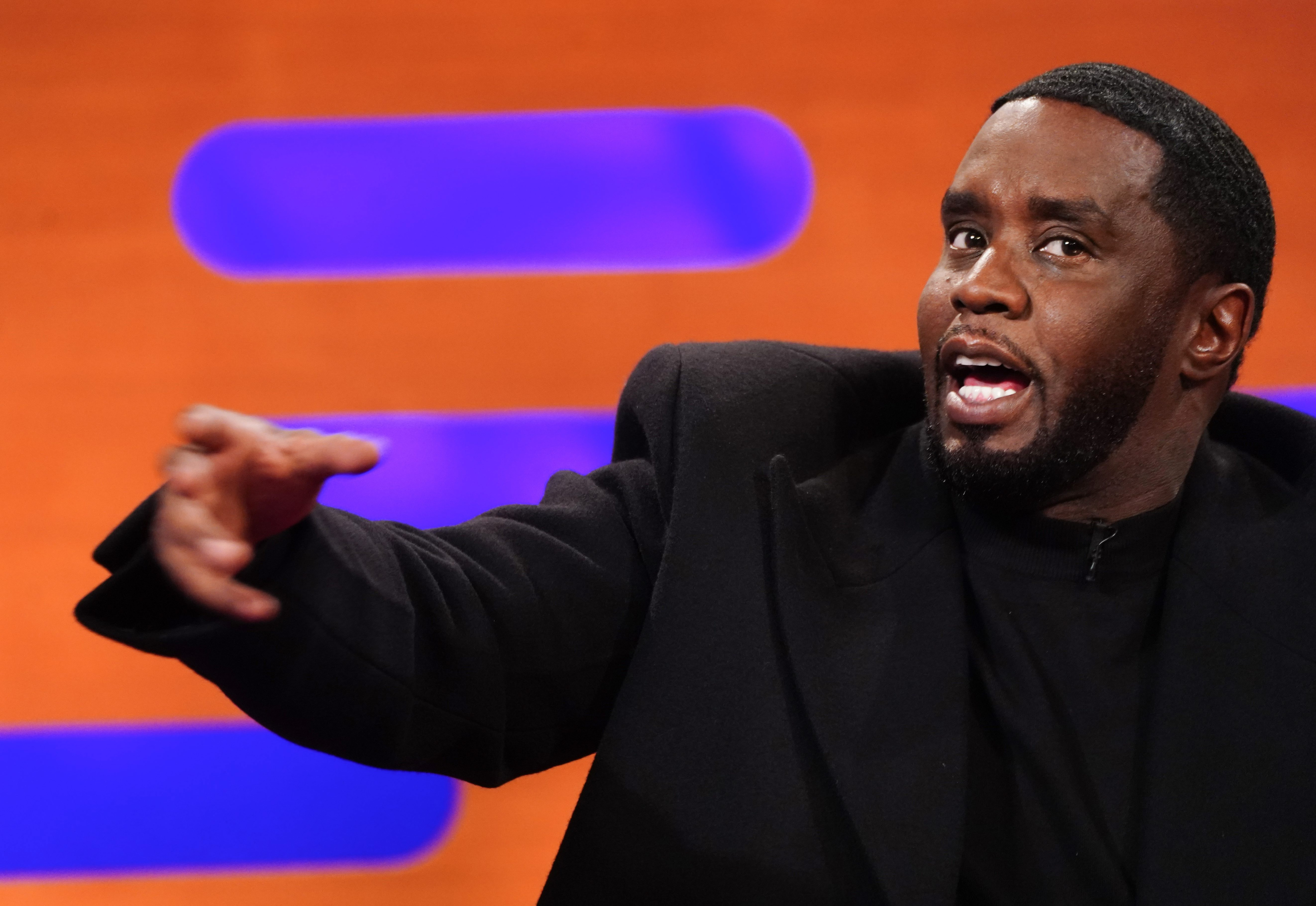 Sean Diddy combs during the filming of Graham Norton Show in the BBC in 2023
