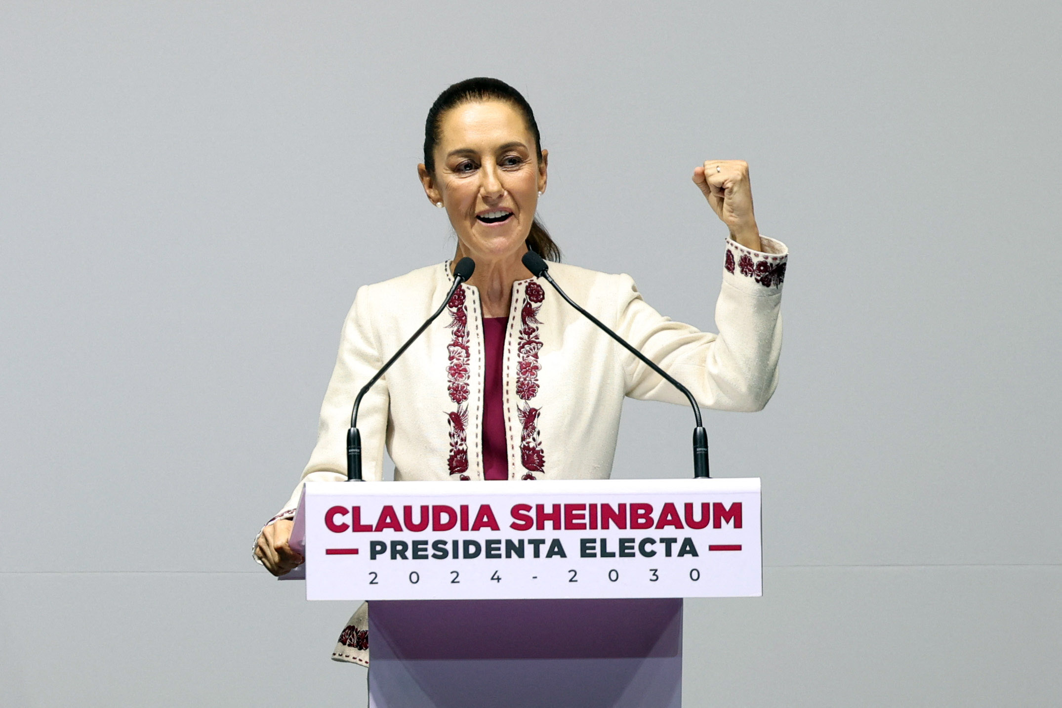 Claudia Sheinbaum takes office as president of Mexico, continuing the