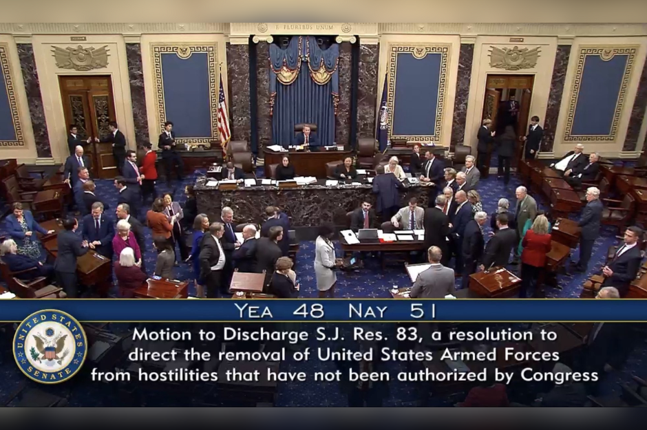 Senate: Democratic resolution seeking to limit Trump's powers in his ...